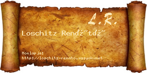 Loschitz Renátó névjegykártya